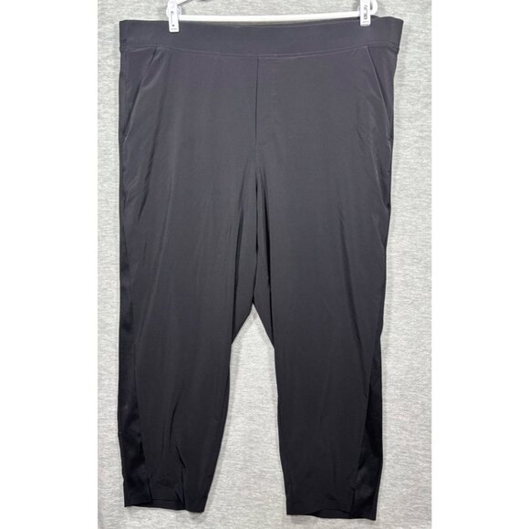 Athleta Womens Pants Sz 24 Black Relaxed Fit Workout Activewear - Picture 1 of 5